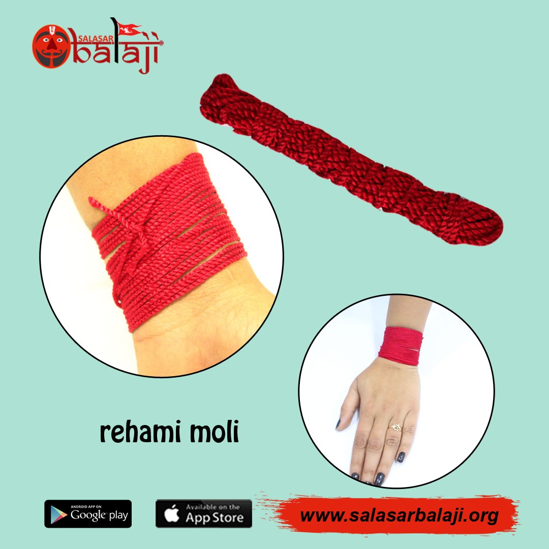 रेशमी मोली, "Salasar Bhakti-Original Silk Mauli Kalawa/Kalawa Thread/Sacred Thread/Mauli Thread Raksha Sutra, Handmade R